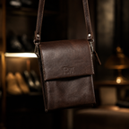Premium Men's Leather Crossbody Bag | Vintage Shoulder Sling Travel Bag