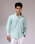 Long Collar Pinstripe Shirt Mint