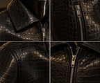 Mafia Black Crocodile Leather Jacket