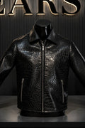 Mafia Black Crocodile Leather Jacket